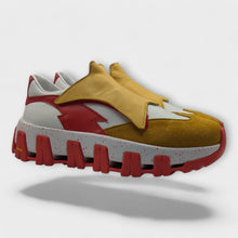 Load image into Gallery viewer, Ce Cape bianca, rosso e oro vista di tre quarti con suola Vibram